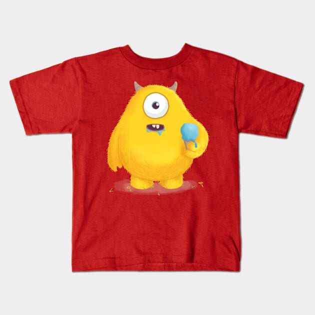 Fat monster Kids T-Shirt by Candy Store